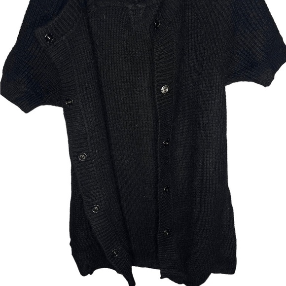 Ann Taylor chunky knit alpaca wool blend snap front sweater dress Sz M - Picture 3 of 6